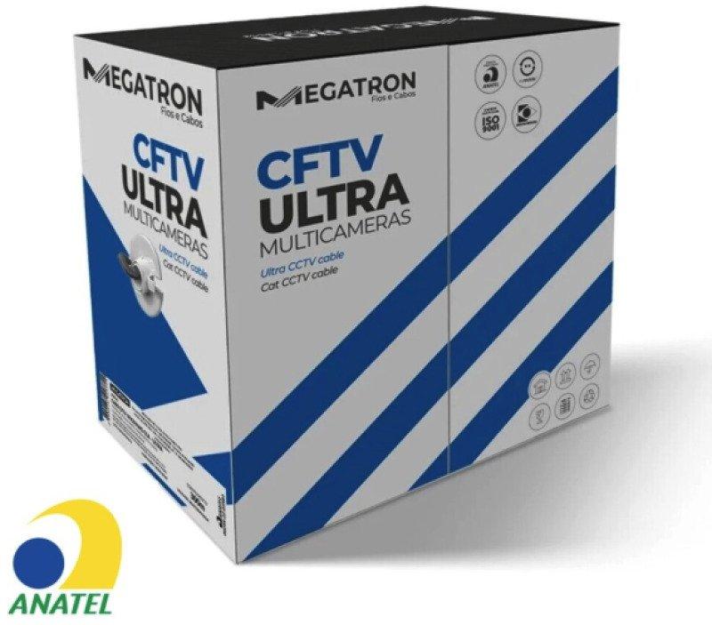 Cabo CFTV 24AWG Ultra Megatron 4 Pares Preto 2790 - Caixa com 300 Metros