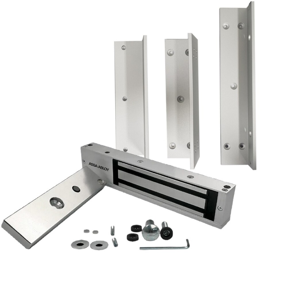 Fechadura EletroMagnética 12V para 272 Kg - Assa Abloy - 600M - Z4 - Incluso o Suporte LZ