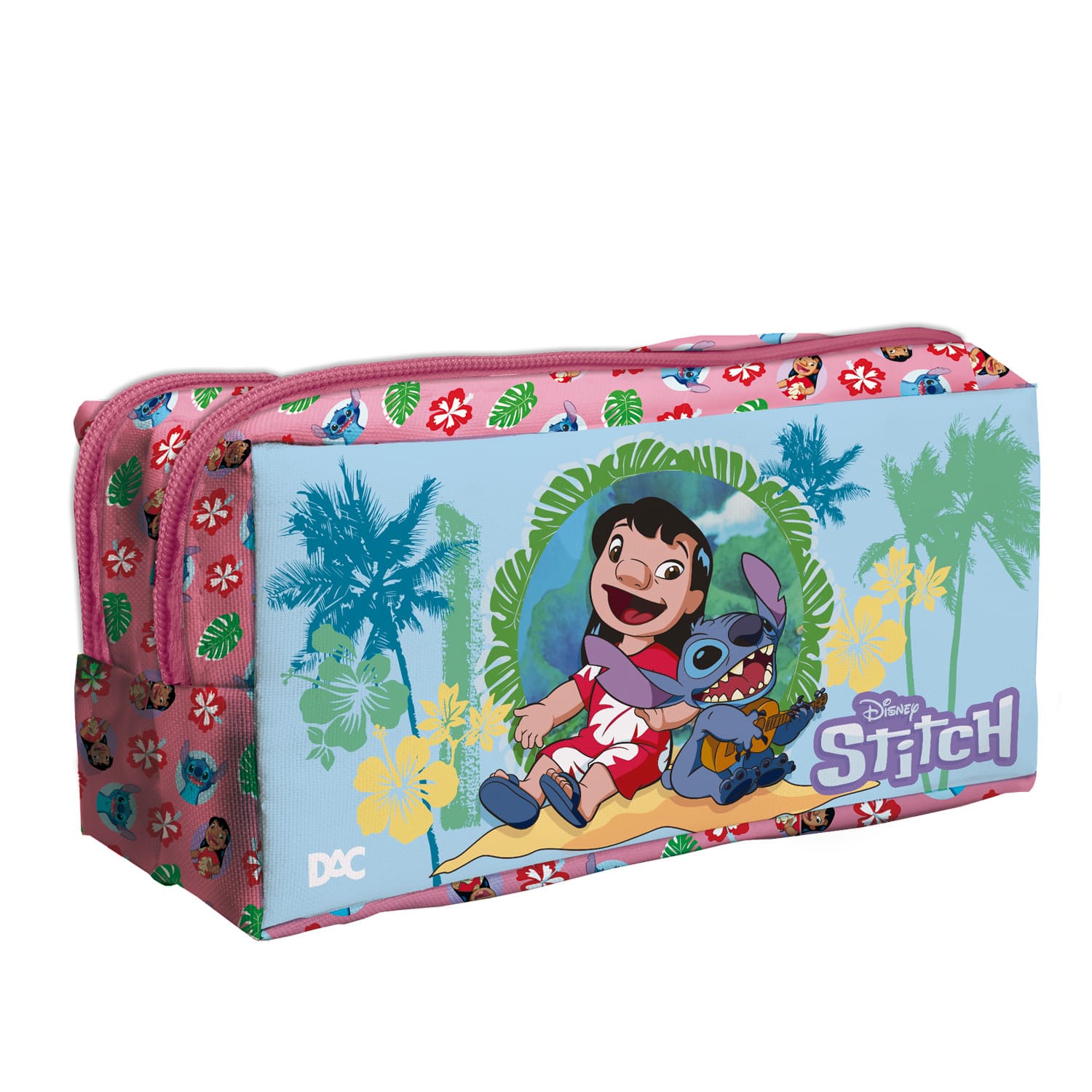 Estojo Escolar DAC Stitch Duplo Grande em Tecido