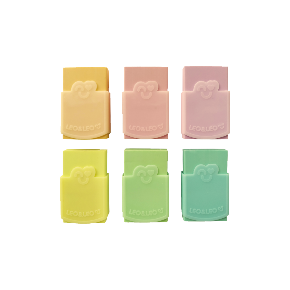 Borracha Leo&Leo Plástica com Capa Color Tons Pastel Trend Unidade Sortido