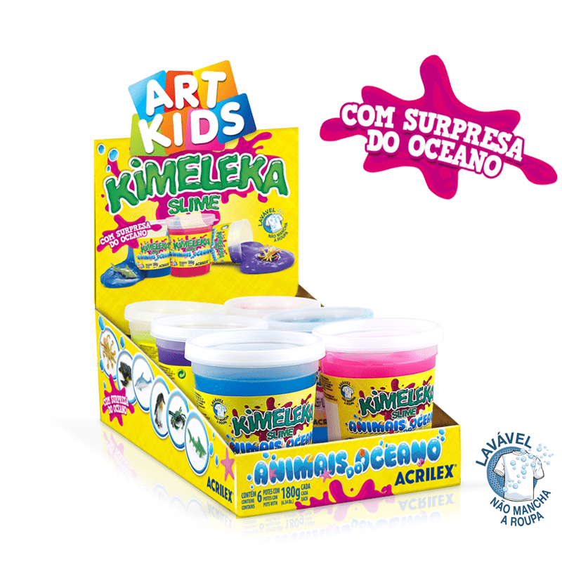 Kimeleka Acrilex Animais Oceano 180G Unidade Sortido