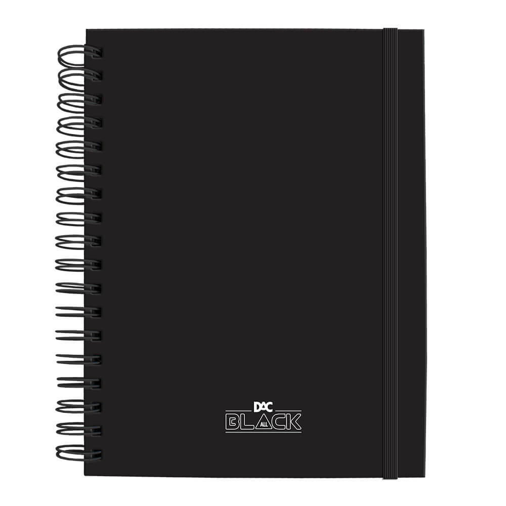 Caderno DAC Smart All Black Grande com Folhas Tira e Põe